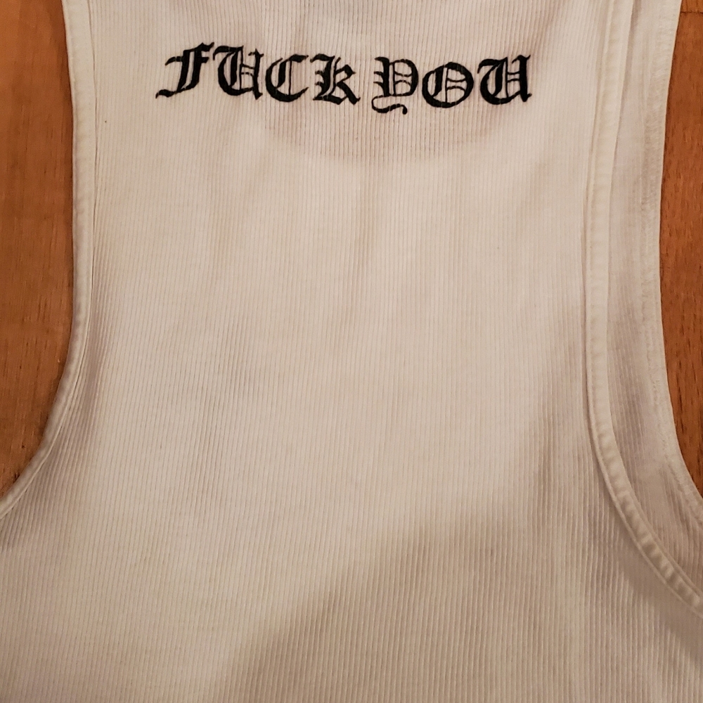 Chrome Hearts White Logo and F**k You tank